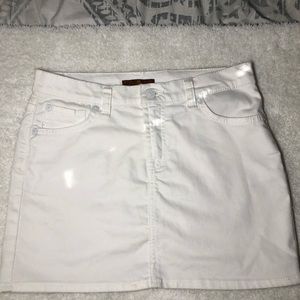 7 For All Mankind white denim skirt!